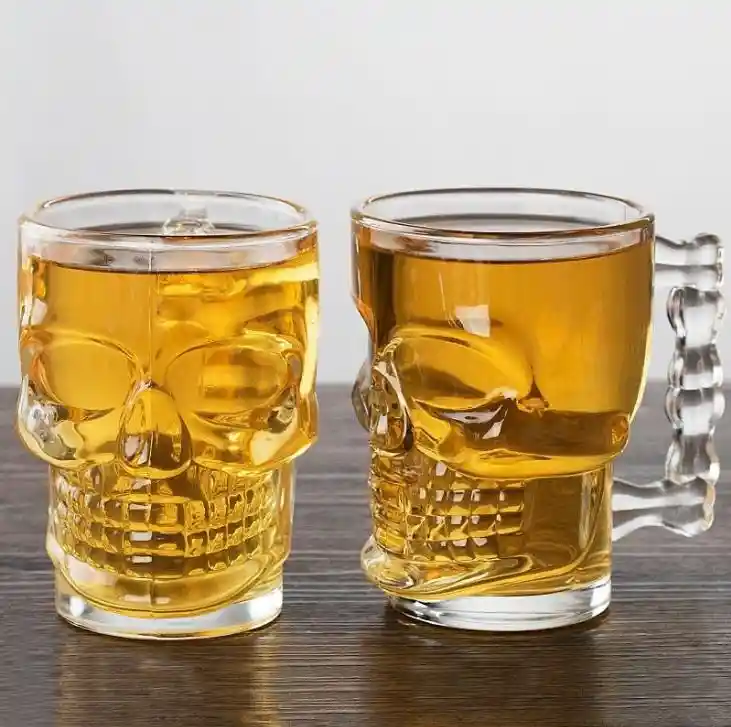 Vaso Cervecero Calavera X2 Uds.