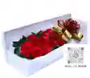 Caja De Rosas De Lujo Feliz Dia De Los Novios, Feliz Aniversario, Feliz Cumpleaños