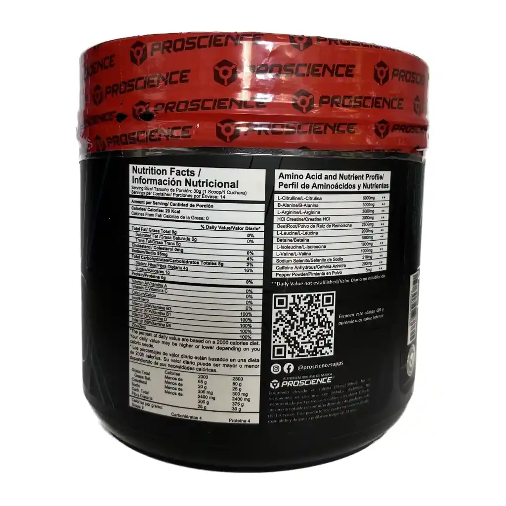 Pre-workout Intenze 14 Serv - Proscience - Fruit Punch