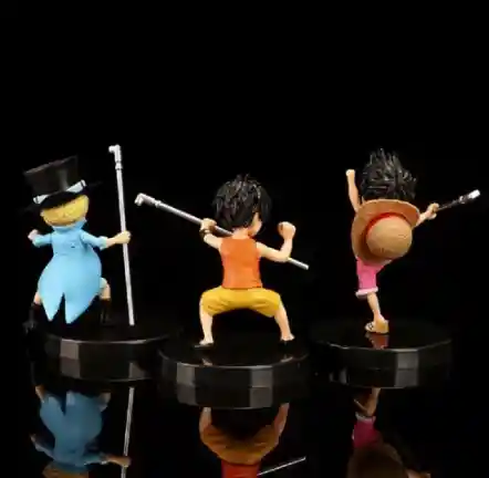 Figuras De Acción Set X3 One Piece 9cm