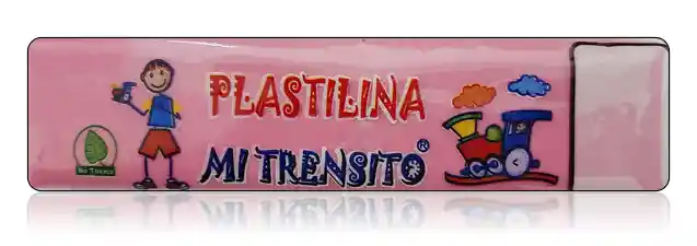 Plastilina Rosada En Barra 55 Gr Mi Trensito