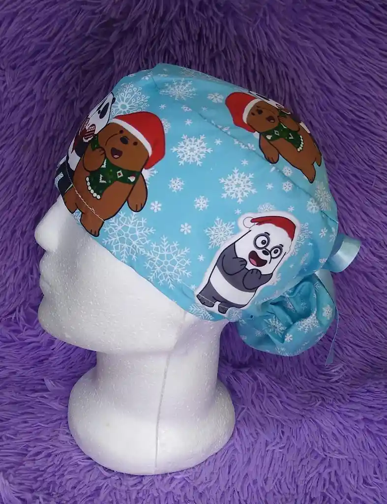 Gorro Quirúrgico Osos Escandalosos Navideño