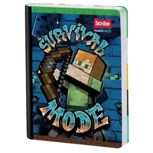 Cuaderno Cosido Scribe De Minecraft Cuadros 100 Hojas - Se Envia Un Motivo Aleatorio