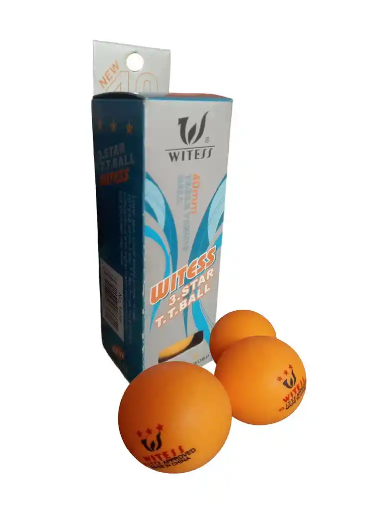 Set Bola Ping Pong Witess X 3 40mm 3 Estrellas Bolas