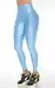 Leggings Metalizado Color Azul Celeste Talla Única