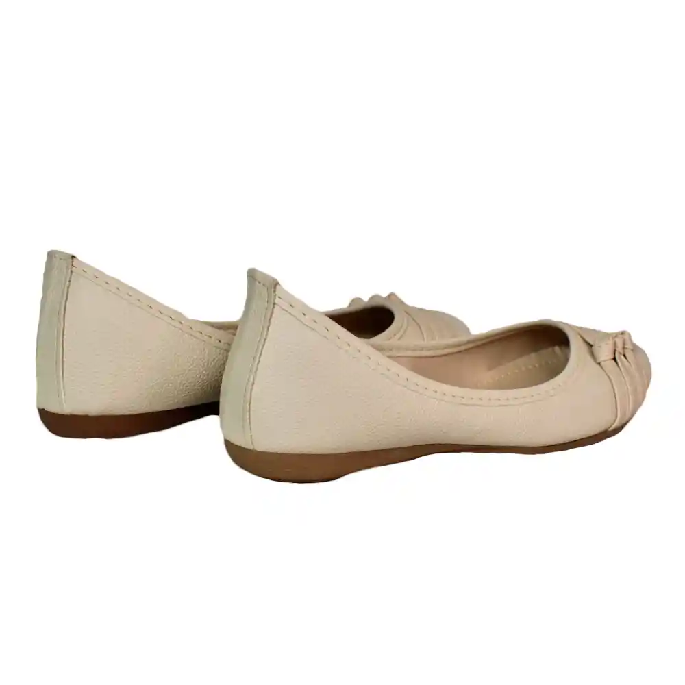 Calzado Casual Dama Zapato Baletas Mujer Karla Chacon Lorena Beige/35