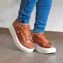 Zapato Dama Calzado Mujer Tenis Casual Karla Chacon Zamary Miel/35