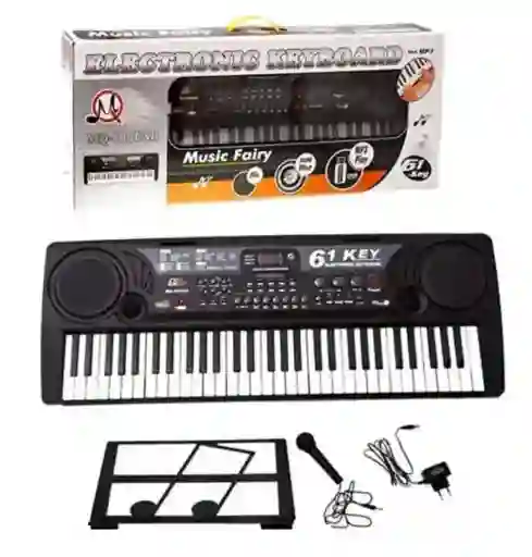 Juguete Organeta Piano Teclado Electrónico. 61 Teclas. Con Micrófono Mq-809