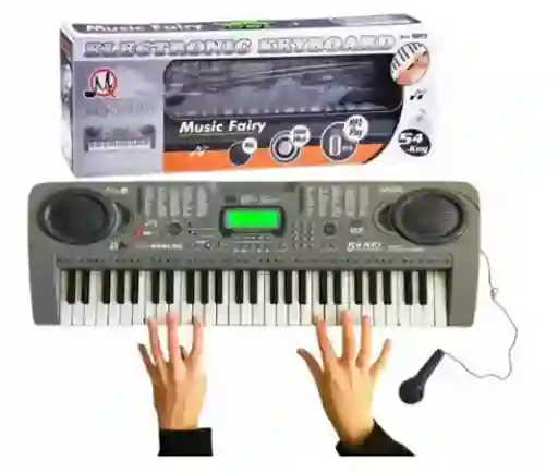 Juguete Organeta Piano Teclado Electrónico.54 Teclas Mq-808 Usb Mp3