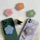 Accesorios De Soporte Telefono Celular Ringholder Con Diseño De Flor Azul