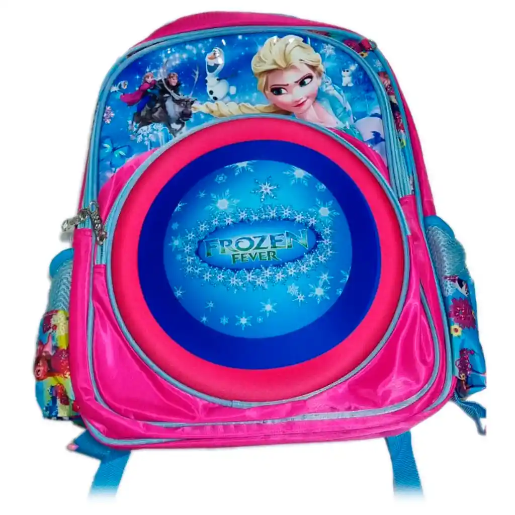 Kit X3 Maleta + Lonchera + Cartuchera Personajes Morral Frozen Lujo