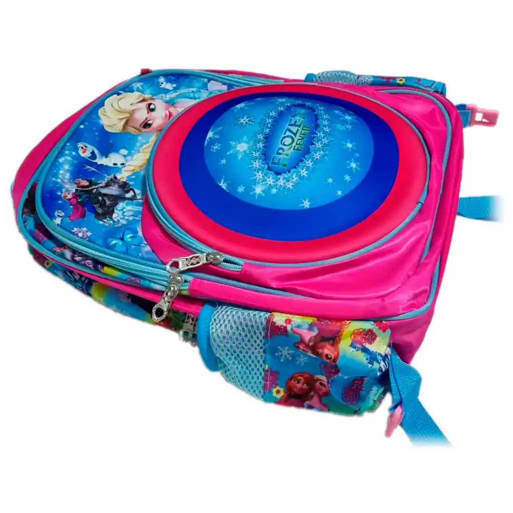 Kit X3 Maleta + Lonchera + Cartuchera Personajes Morral Frozen Lujo