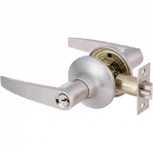 Cerradura Alcoba Manija Masso Acero Inoxidable Cilindro En Aluminio