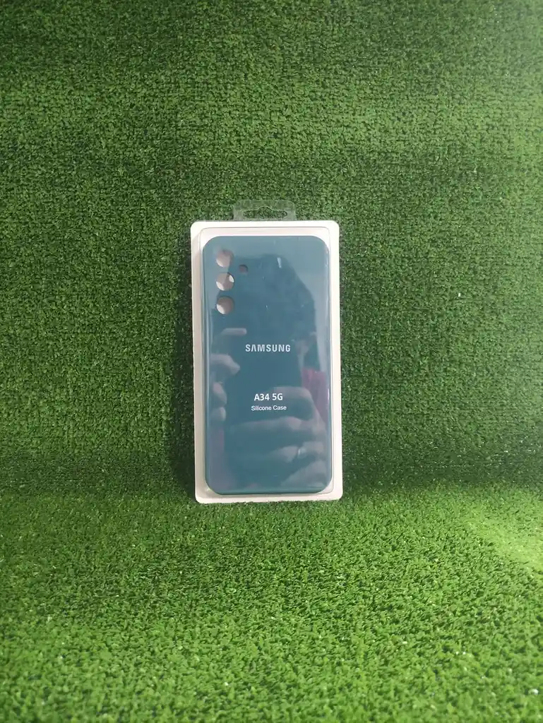 Samsung Galaxy A34 5g| Forro Protector| Silicone Case |verde Grisaceo| Samsung | Carcasa | Funda | Anti Humedad