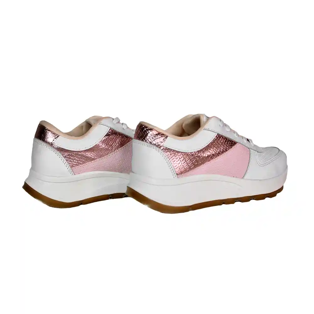 Zapato Dama Calzado Mujer Tenis Casual Karla Chacon Celine Blanco/35