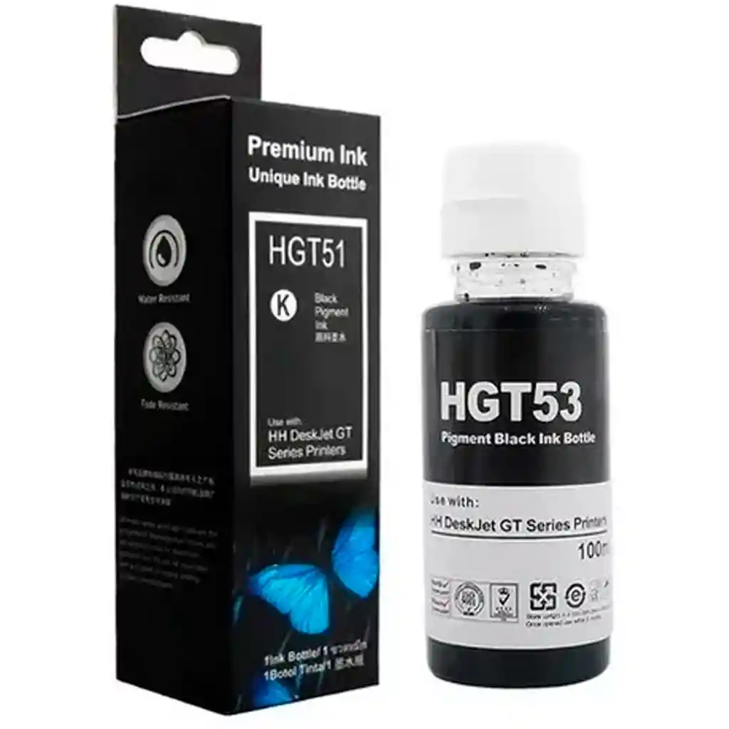 Botella De Tinta Negra Hp Ink Tank Generica