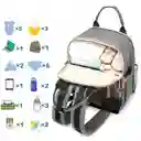 Pañalera Bolso Materno Multifuncional Cambiador Gris Ld2204