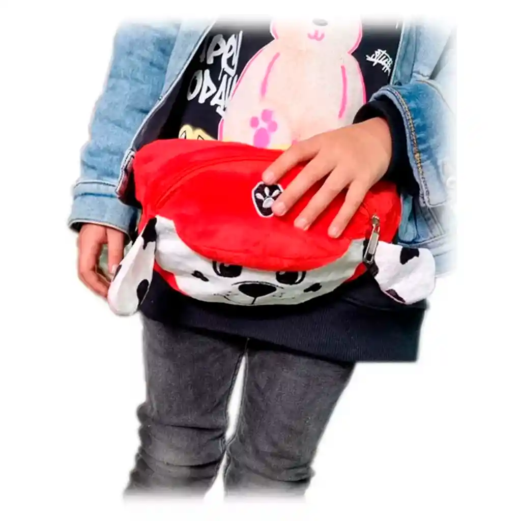 Canguro Peluche Paw Patrol Bolso Maleta Patrulla Canina Niño Rojo (marshall)