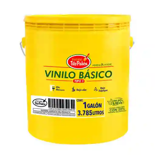 Pintura Vinilo Blanca Tipo 1 Tito Pabon Galon (3785.41 Ml)