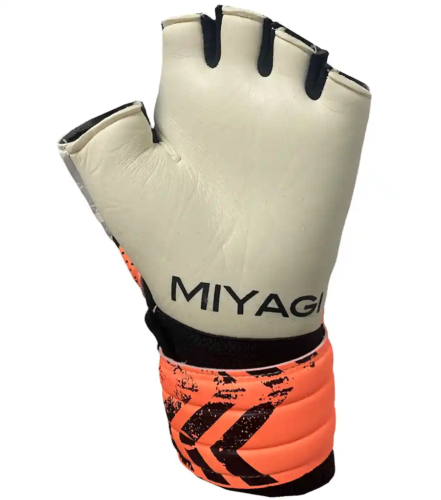 Guantes De Arquero Fútbol Sala Miyagi Star-mg30 Látex Aleman/ Naranja Talla 11