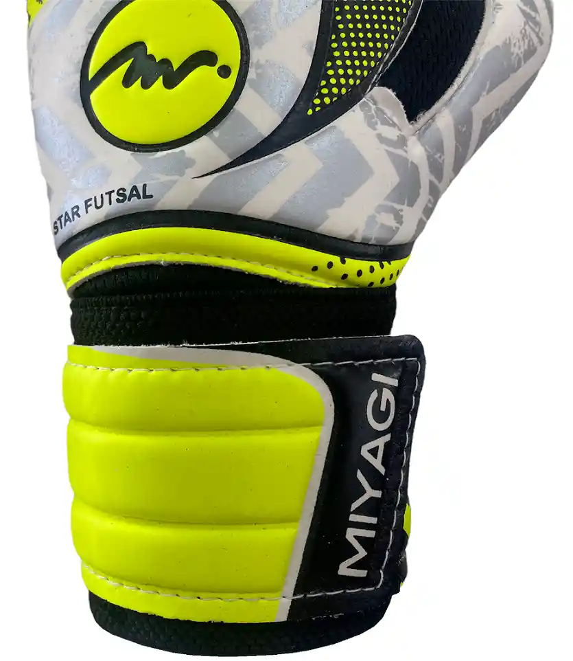 Guantes De Arquero Fútbol Sala Miyagi Star-mg30 Látex Aleman/ Amarillo Talla 11