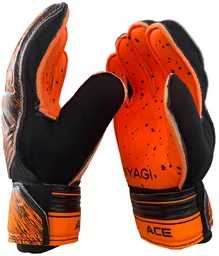 Guantes De Fútbol Miyagi Ace, Palma Látex Alemán, Para Niños/naranja Talla 3