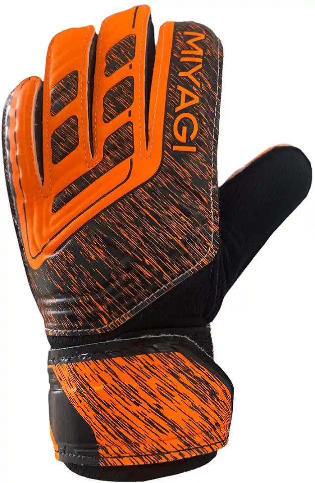 Guantes De Fútbol Miyagi Ace, Palma Látex Alemán, Para Niños/naranja Talla 3