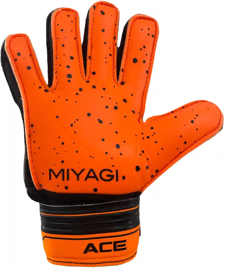 Guantes De Fútbol Miyagi Ace, Palma Látex Alemán, Para Niños/naranja Talla 3