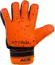 Guantes De Fútbol Miyagi Ace, Palma Látex Alemán, Para Niños/naranja Talla 5