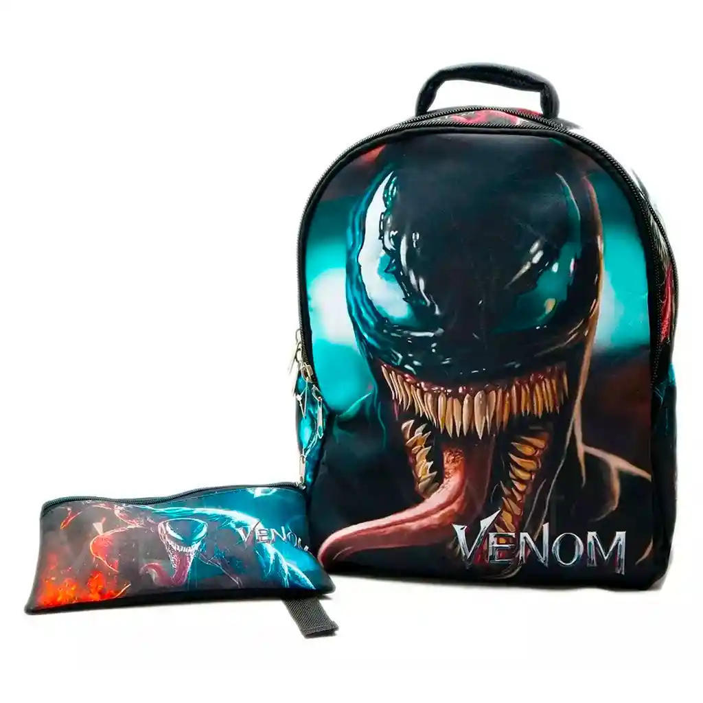 Morral Maleta + Cartuchera Spiderman Venom Marvel Combo