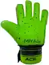 Guantes De Fútbol Miyagi Ace, Palma Látex Alemán, Para Niños/verde Talla 3