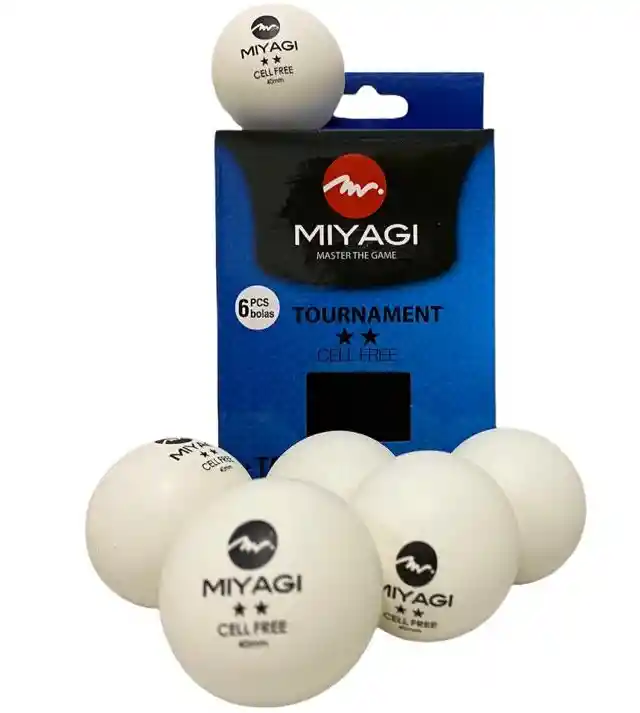 Bolas Para Ping Pong Miyagi 2 Estrellas X6 Unidades/ Blancas.