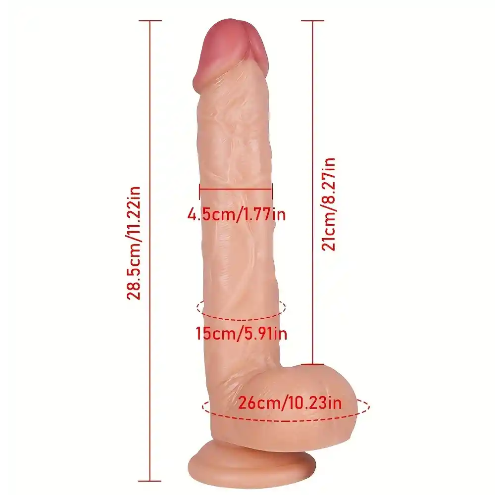 Dildo Consolador Xxl Negro O Piel