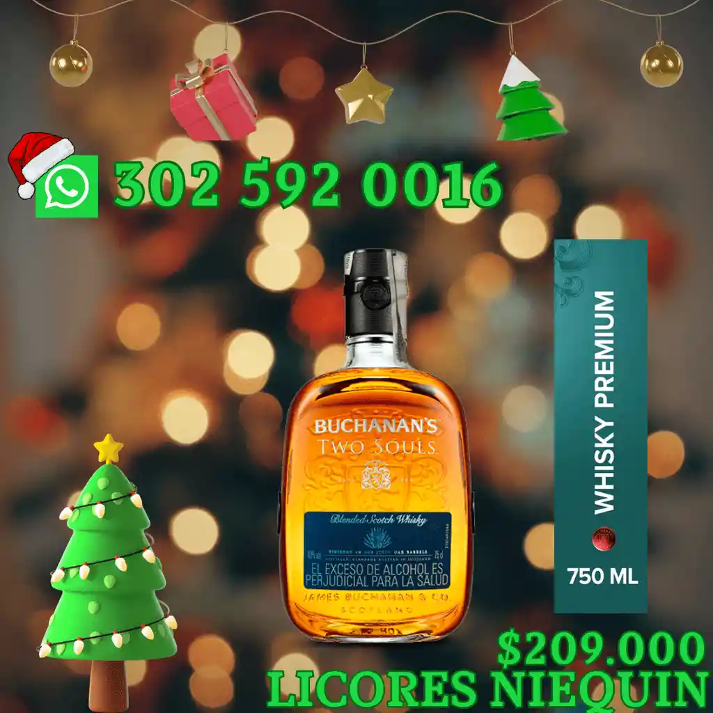 Whisky Buchanans Two Souls Botella X 750 Ml