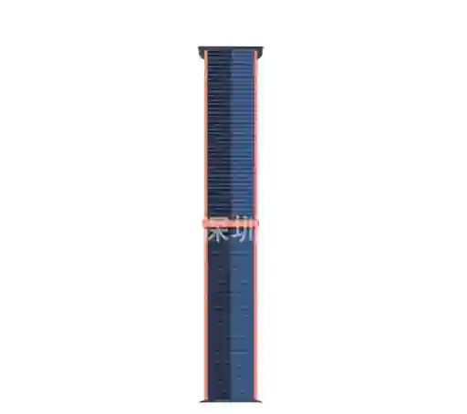 Correa Pulso Nylon Para Iwatch 42/44/45mm Azul Con Negro Y Naranja