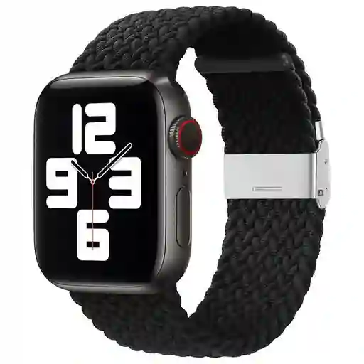 Correa Nylon Bordados Compatible Con Apple Watch Iwatch - 38/40/41mm Negro