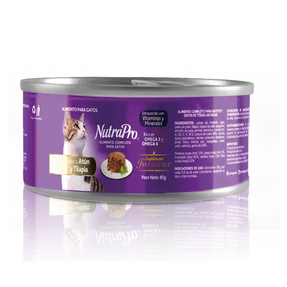 Alimento Húmedo Para Gato Nutra Pro Atún Y Tilapia 85gr,