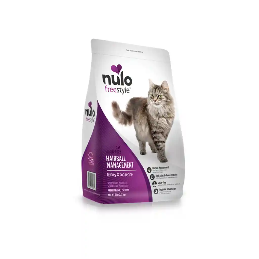 Nulo Cat Freestyle Grain Free Hairball Management Pavo Y Bacalao X 2.27kg