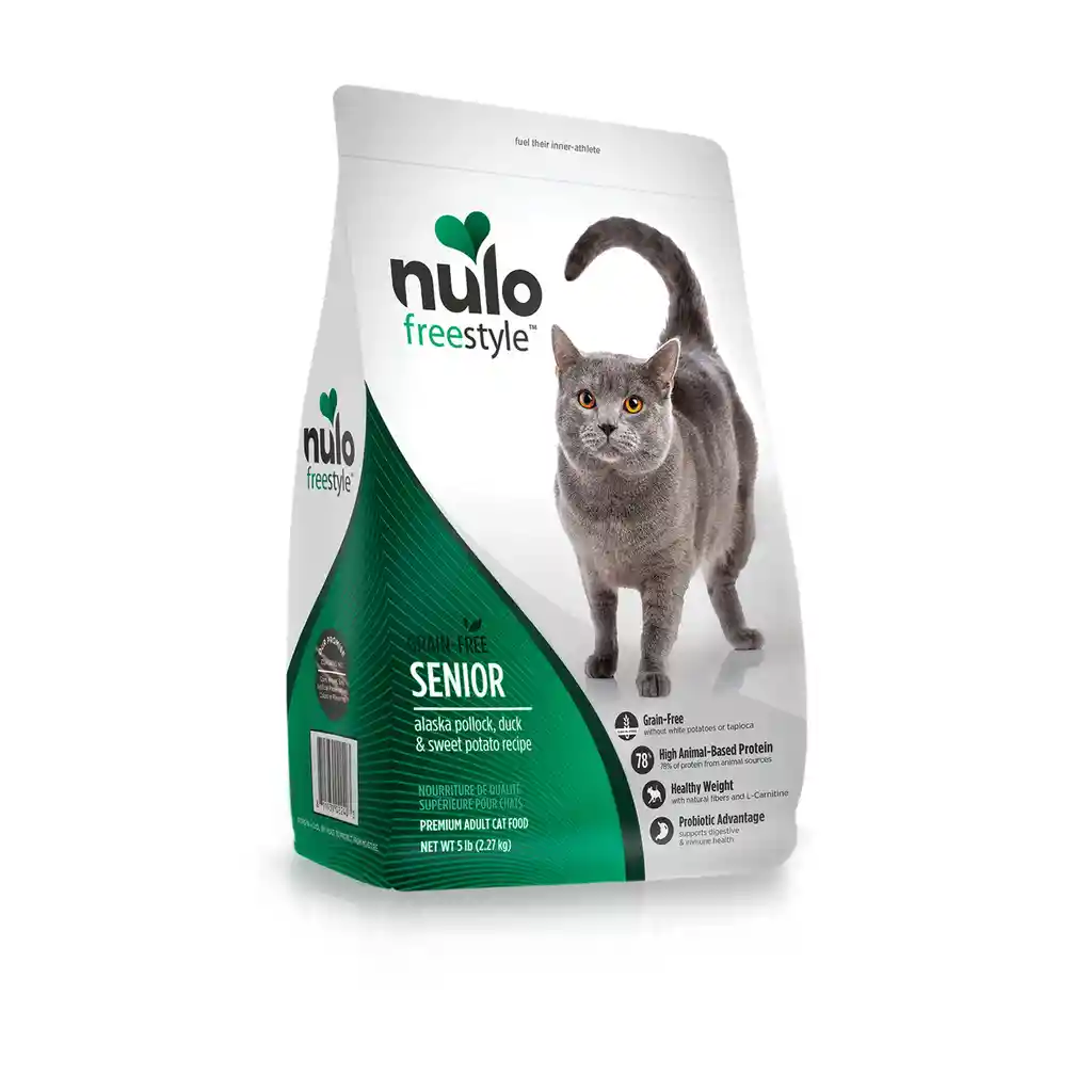 Nulo Cat Freestyle Grain Free Senior Pescado, Pato Y Batatax 2.27kg