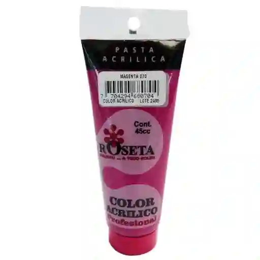 Acrilico Profesional Roseta Color Magenta 45cc