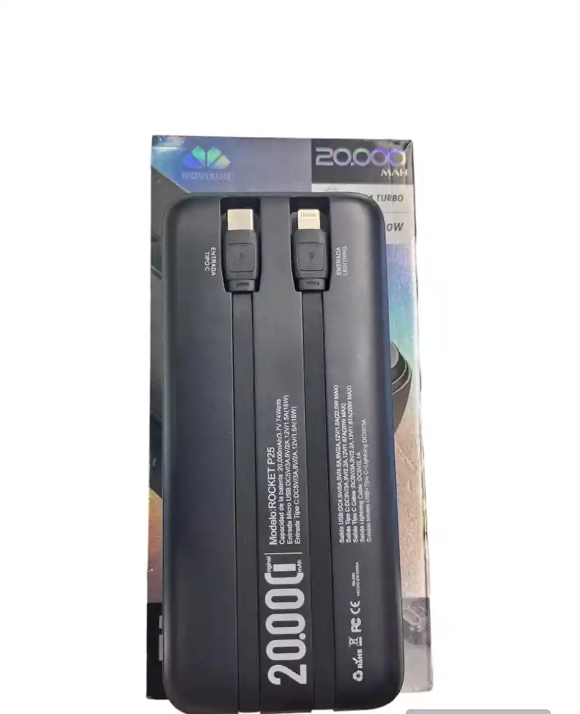 Power Bank Movisun P25 Carga Turbo De 20.000 Mah