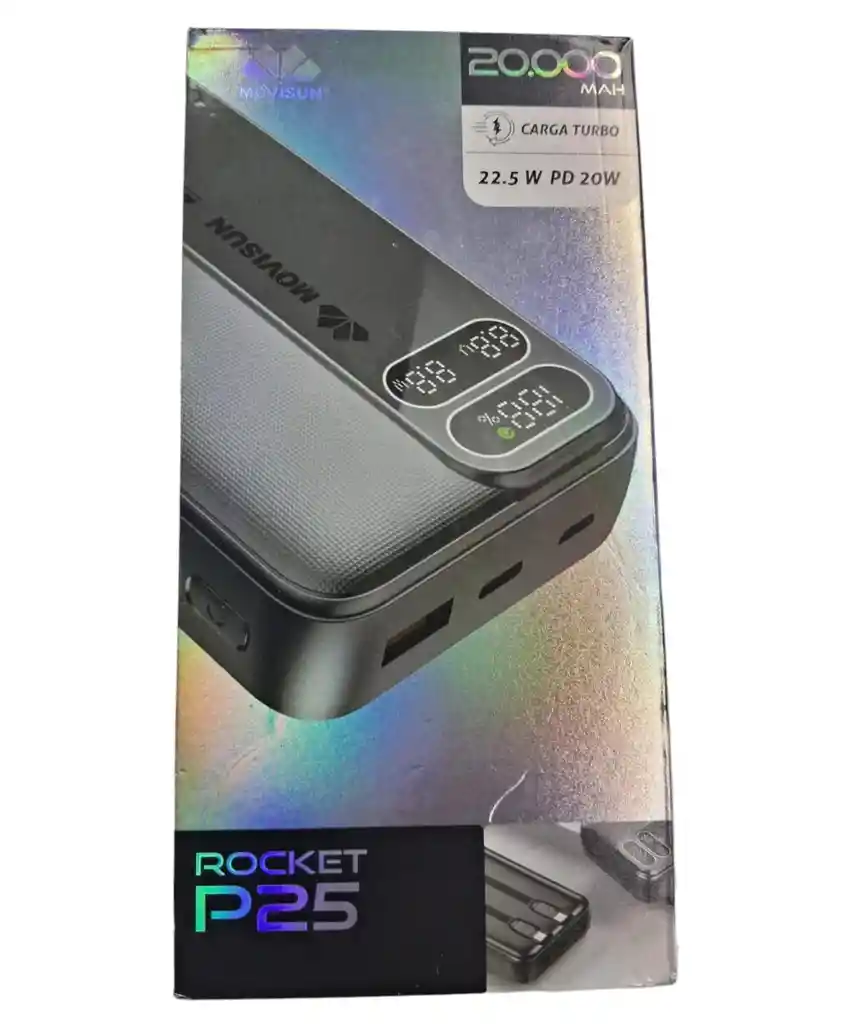 Power Bank Movisun P25 Carga Turbo De 20.000 Mah