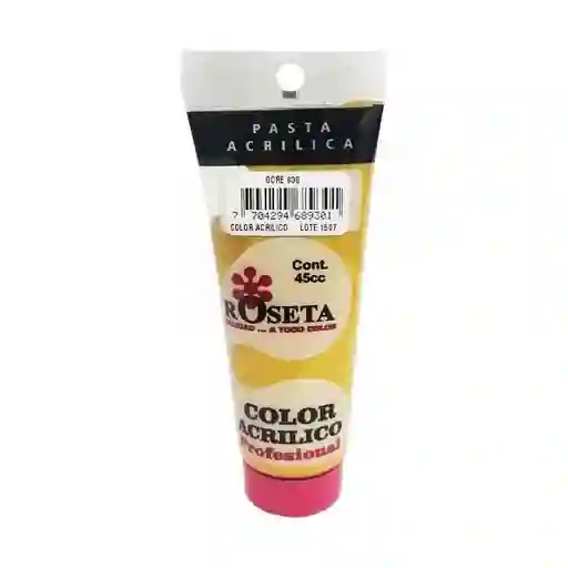 Acrilico Profesional Roseta Color Ocre 45cc