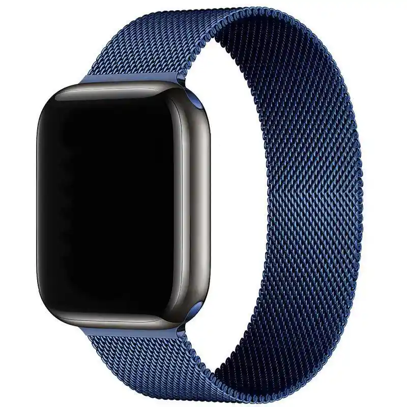 Correa Manilla Metálica Milanesa Imán Para Apple Watch Iwatch 42,44,45mm Azul