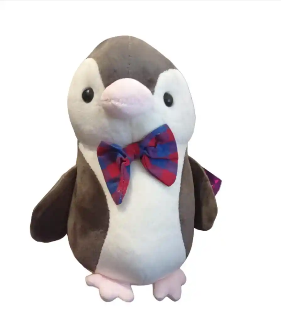 Peluche Animal Pinguino Con Corbata De Colores