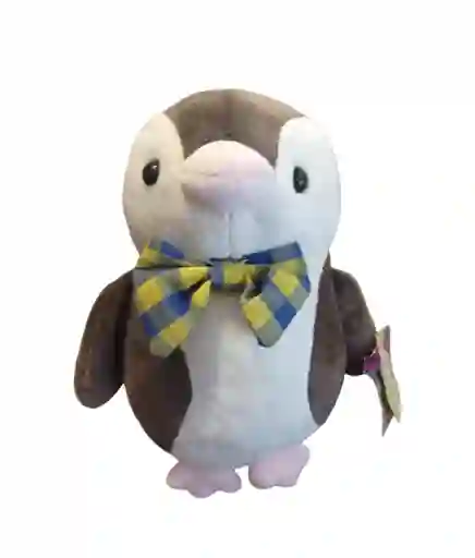 Peluche Animal Pinguino Con Corbata De Colores