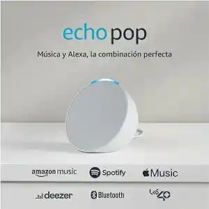 Echo Pop Altavoz Inteligente Bluetooth Con Alexa Sonido Potente Blanco