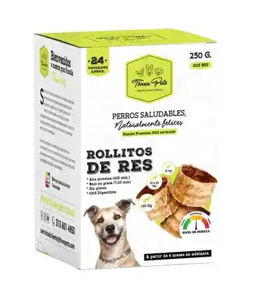 Three Pets Rollitos De Res X 250gr