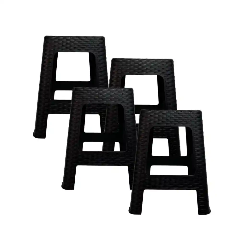 Butaco Silla Plástica Rattan X4 Buhogar