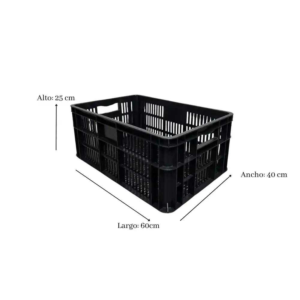 Canastilla Canasta Plástica Frutera 60x40x25 Buhogar X8